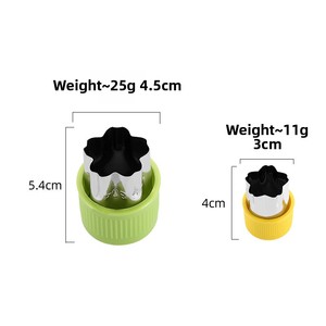 Herramienta de grabado doméstico de acero inoxidable 304, molde de protección de manos completo colorido, <span class=keywords><strong>Manual</strong></span> seguro para frutas, verduras, Pasta, animales - Product Image 4