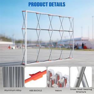 Schnell Aufbaubarer, Maßgefertigter, Tragbarer Pop-up-Messestand, Umweltfreundlich, Wiederverwendbar, Langlebig, Günstig für Messestände und Hintergrundwände - Product Image 2