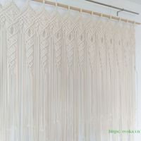 Rideaux en macramé faits main 100% coton biologique, design moderne pour la décoration de la maison, anniversaire, Vietnam