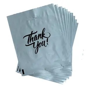 Sacchetti di plastica personalizzati all'ingrosso con Logo t-shirt riciclabili borsa fustellati maniglia spesa per affari promozione