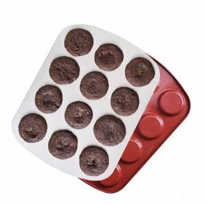 Molde Rectangular Plano para Tartas de la Serie <span class=keywords><strong>Roja</strong></span> China, Molde para Hornear Pasteles de Ubi Antiadherente de Acero al Carbono - Product Image 5