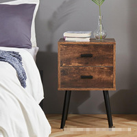 Table de chevet double couche multifonctionnelle pour petits espaces – Meuble de chambre moderne et pratique de style panneau, tendance