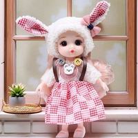 Poupées Bjd mignonnes de 17 cm pour enfants, filles, poupées articulées à faire soi-même, robes de 12 pouces, vêtements, jouets pour enfants, cadeaux pour filles