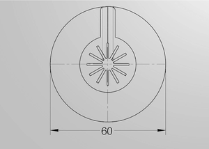 Radiateur Go-Plast de marque italienne Design moderne Style HVAC Systems Parts Pipe White Cover 60 mm Used for Office and Apartment - Product Image 2