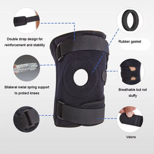 Genouillère respirante à absorption des chocs avec sangle réglable pour entraînement sportif et protection articulaire, genouillère à rotule ouverte - Product Image 6