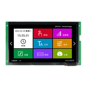 DACAI LCD 모듈 10.1 인치 1024*600 TFT LCD 디스플레이 저항 터치 스크린 RTC HMI RS232 및 RS485 Modbus-RTU