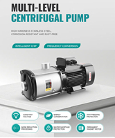 Pompe centrifuge multi-étages horizontale en acier inoxydable, pompe à eau haute pression avec personnalisation OEM, pompes électroniques Chm