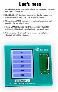 Upgraded <strong>Sofix</strong> S-UEM3 PRO USBC EDP Connector Logic Board Motherboard Fault Diagnostic Tester For MacBook 2016-2025 Repair - Product Image 4
