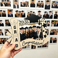 Bingkai Foto Kayu Kelas 2026 untuk Wisuda, Desain Topi Wisuda, Cetak UV, Souvenir Pesta Wisuda, Dekorasi Rumah