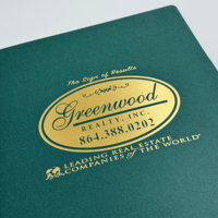 Dossiers de présentation personnalisés en feuille d'or, vente en gros, dossiers de poche professionnels pour entreprises