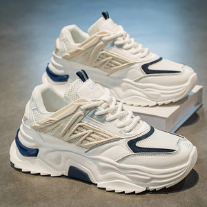 Chaussures de sport souples pour hommes, style baskets de basketball, rehaussantes et décontractées, pour la course et la marche, par un créateur de mode - Product Image 2