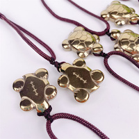 Vente flash Cristaux de guérison naturels 2,5 cm Collier en pyrite tortue Pendentif en pierre précieuse pour cadeau de beauté pour femmes