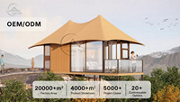 Parcs de vacances, resort, pavillon, tente de luxe, isolée thermiquement avec climatisation pour les familles