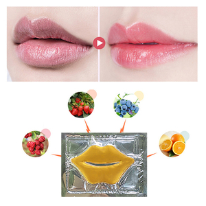 Mascarilla hidratante de colágeno para dormir, máscara de parche labial orgánico de marca privada, nutritiva, color rosa y dorado - Product Image 5