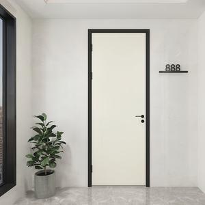 Porte coulissante WPC en bois MDF pour la maison, design personnalisé pour hôtel, design luxueux minimaliste, porte WPC dissimulée pour appartement - Product Image 3