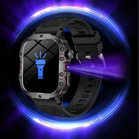 Reloj Inteligente para Hombre con Medidor de Presión Arterial, Monitoreo del Sueño, Rastreador de Actividad Física, Frecuencia Cardíaca, Resistente al Agua, Linterna y para Deportes al Aire Libre