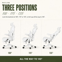 Chaises de bureau ergonomiques modernes et confortables avec accoudoirs 3D pivotants, appui-tête réglable et hauteur réglable, entièrement en maille