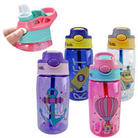 Vente en gros Bouteille d'eau personnalisée pour enfants Cadeaux de rentrée des classes Gobelet d'eau pour enfants Tasse pour enfants personnalisée avec paille