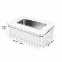 Boîte en fer blanc rectangulaire personnalisée avec couvercle à charnière pour biscuits, bonbons, thé, chocolat, emballage cadeau, fournisseur OEM avec logo personnalisé