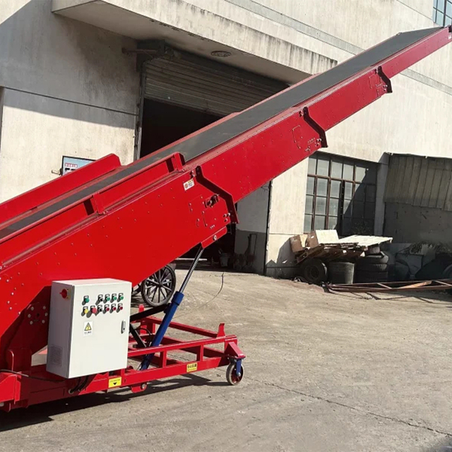 Retractable Warehouse Machine with Transfer Belt Loader Designed for Smooth Parcel Sorting and Continuous Cargo Flow Application