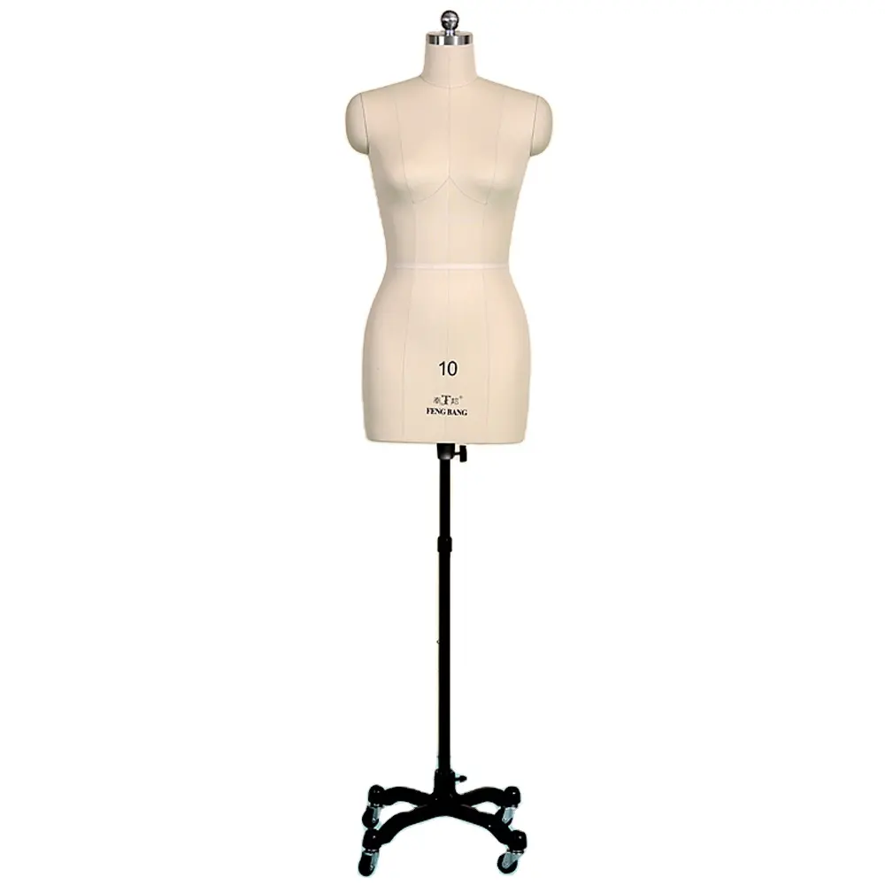 テーラーダミーソーイングマネキン女性ハーフボディハーフボディテーラリングドレスフォームマネキン磁気ハンド付き