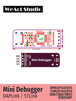 Depurador Weact STLink DAP Link ARM, Programación de Microcontroladores TIPO-C, STM32F103CBT6