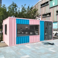 Contenedor Modular para Tienda Pequeña en Esquina de Calle, Casa Contenedor de 20 pies/40 pies, Móvil, Portátil, Prefabricada, Cocina, Restaurante, Oficina