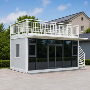 <span class=keywords><strong>Casa</strong></span> Container Prefabbricata Modulare a Due Piani con Tetto Panoramico per Ufficio Aziendale, Montaggio Rapido in Acciaio e Vetro, 20 Piedi - Product Image 2