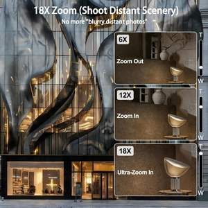 Cámara Digital 5K 75MP UHD con Doble Lente, <span class=keywords><strong>Zoom</strong></span> 16X, WiFi, Autoenfoque, para Vlogging y Fotografí<span class=keywords><strong>a</strong></span>, con Cargador y 2 Baterías, Regalo para Adolescentes y Principiantes en Viajes - Product Image 3