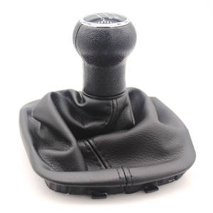 Couvre-poignée de levier de vitesses Volkswagen en cuir noir 5 vitesses, ajustement ergonomique B5 Plus - Product Image 3