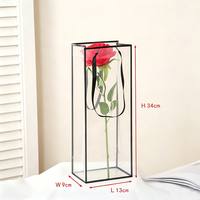 Sac cadeau transparent en PVC personnalisé Ruigu, sac d'emballage transparent, sac fourre-tout en plastique imperméable pour fleuriste, cadeau de la Saint-Valentin