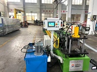 Machine de profilage à froid pour rails de porte coulissante et volets extérieurs en acier galvanisé de 1,5 à 2,0 mm d'épaisseur, modèle populaire