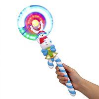Bâton lumineux de Noël en forme de bonhomme de neige, à piles, avec LED clignotantes, idéal pour les cadeaux de Noël et les événements festifs.