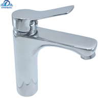 Robinet de lavabo monotrou chromé avec noyau de valve en céramique Robinets d'évier de salle de bain montés sur le pont classique Mitigeur Eau chaude et froide