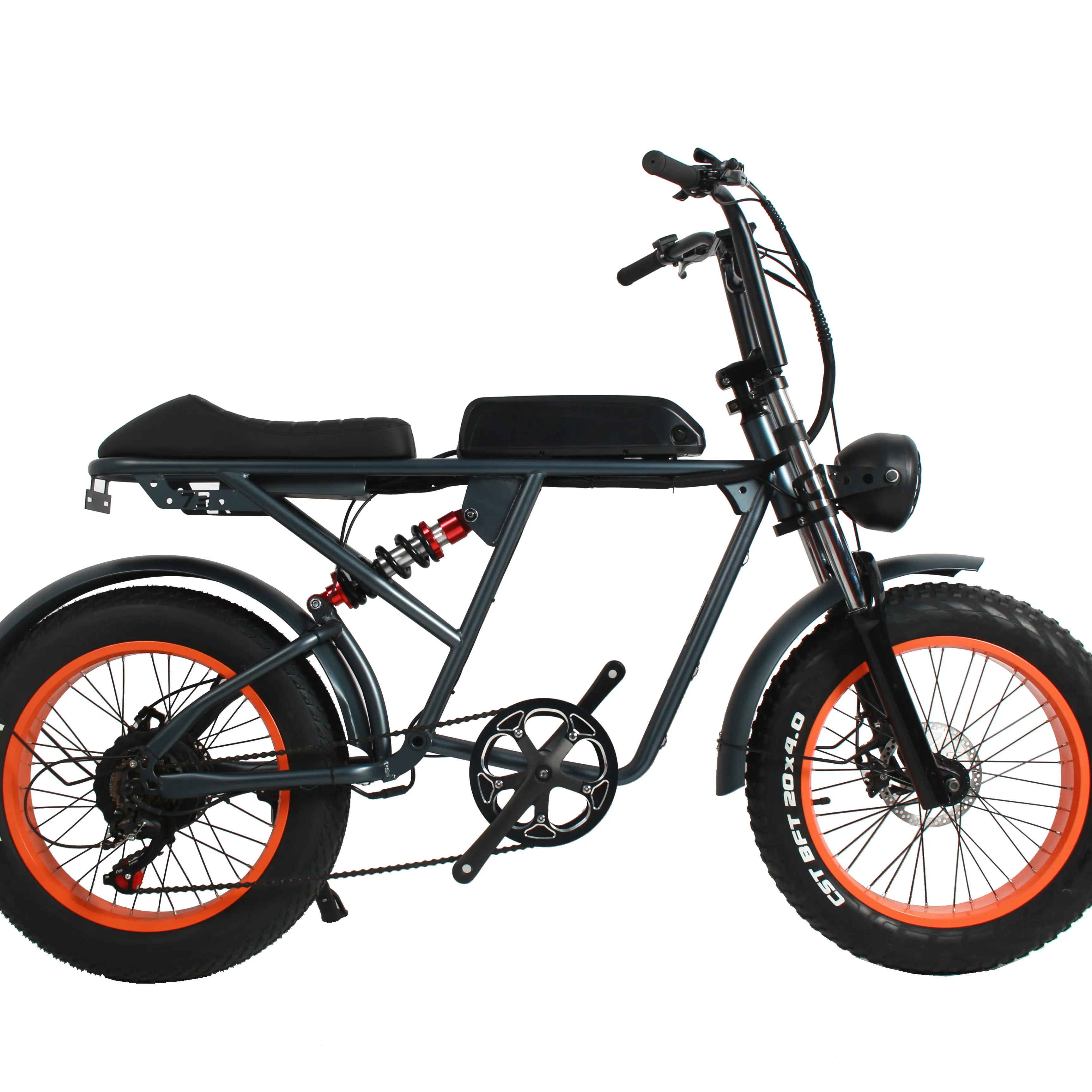 Sepeda Listrik Kecepatan Tinggi Sepeda Chopper Elektrik Sepeda Baterai Siklus 48V 500W Stealth Bomber Bike