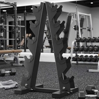 Support de Rangement Professionnel pour Haltères de Gymnastique à 5 Niveaux avec Support Hexagonal Ajustable pour Haltères