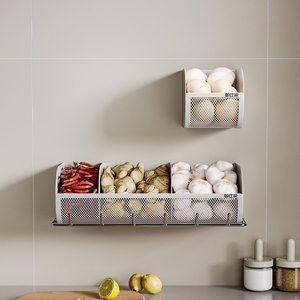 YUSHIJIA nuovo DESIGN <span class=keywords><strong>spezie</strong></span> cipolla zenzero cesto portaoggetti a <span class=keywords><strong>parete</strong></span> cucina <span class=keywords><strong>porta</strong></span> aglio magnetico cesto cucina organizzatore cucina - Product Image 3