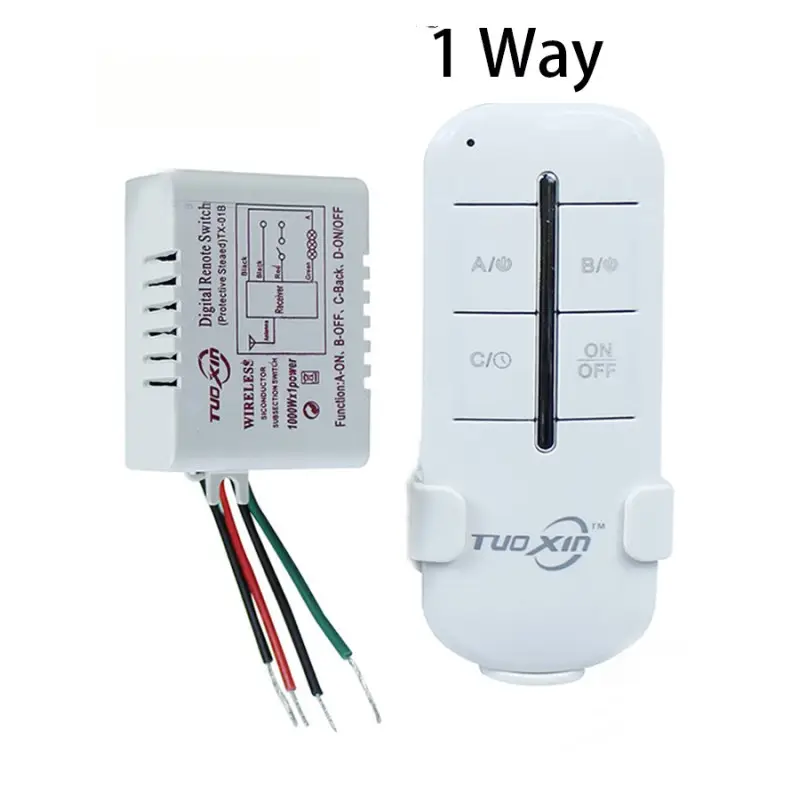 1 way Wireless Remote Control Switch ON/OFFLamp Light Digital Wireless Wall Remote Switch Receiver Transmitter For LED Lamp
