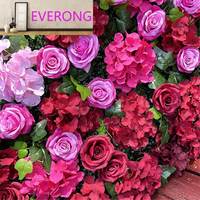 EV Künstliche Rosen-Blumenwand Stoff-Hochzeitspaneel Hintergrund