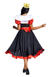 <span class=keywords><strong>Disfraz</strong></span> <span class=keywords><strong>de</strong></span> Halloween <span class=keywords><strong>para</strong></span> <span class=keywords><strong>Mujer</strong></span> Inspirado en la <span class=keywords><strong>Reina</strong></span> <span class=keywords><strong>de</strong></span> <span class=keywords><strong>Corazones</strong></span>, Color Beige, con Corona y Falda con Estampado <span class=keywords><strong>de</strong></span> Cartas <span class=keywords><strong>de</strong></span> Póker, en Poliéster - Product Image 4