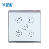 Interruptor de Luz Inteligente de Pared con Pantalla Táctil de Vidrio WiFi de 4 Canales Independientes, Control Remoto por Aplicación y Temporizador