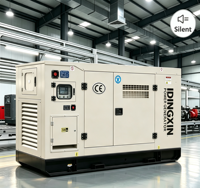 Groupe électrogène diesel silencieux et fermé 30 kVA 50 kVA 100 kVA, faible vibration, faible bruit, équipement de puissance de secours
