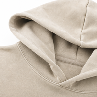Sweat-shirt pour homme couleur sable, effet délavé, coupe ample, logo personnalisé, vente en gros