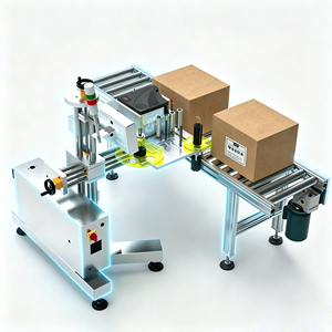 Machine d'étiquetage latéral automatique en gros pour boîtes, cartons, sacs, bouteilles, canettes, films, étuis, avec moteur PLC, pour papier, de haute qualité industrielle - Product Image 4
