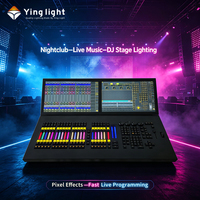 Console d'éclairage de scène avec écran large 2x19 pouces, élévateur électrique, tactile, Windows 10 I5, 6 sorties DMX512, MA3D Wysiwyg, avec flight case