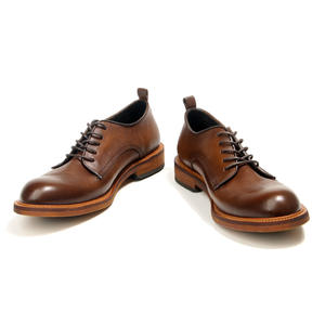 Nuevo modelo de zapatos Oxford tallados en piel de vaca, formales, casuales, de alta gama, con cordones, pulidos a mano, para hombre. - Product Image 4