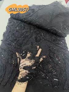 Luxury Lace 2025 Chantilly Sequin <strong>Net</strong> Embroidered Sequence Embroidery <strong>Fabric</strong> pink 3d Beads Sequin Lace <strong>Fabric</strong> - Product Image 6