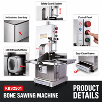 Nouvelle scie à os professionnelle commerciale - Machine à découper la viande congelée en acier inoxydable à haute efficacité, marque Kessler, garantie 1 an