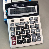 Calculatrice d'alarme à double alimentation pour les cadeaux d'affaires informatiques spéciaux financiers en gros Calculatrice alimentée par batterie