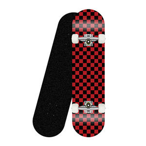 पेशेवर मेपल स्केटबोर्ड 7 परत काले और सफेद ग्रिड बिसात शुरुआती के लिए अवतल प्लेट डबल घुमाव स्केट बोर्ड - Product Image 5